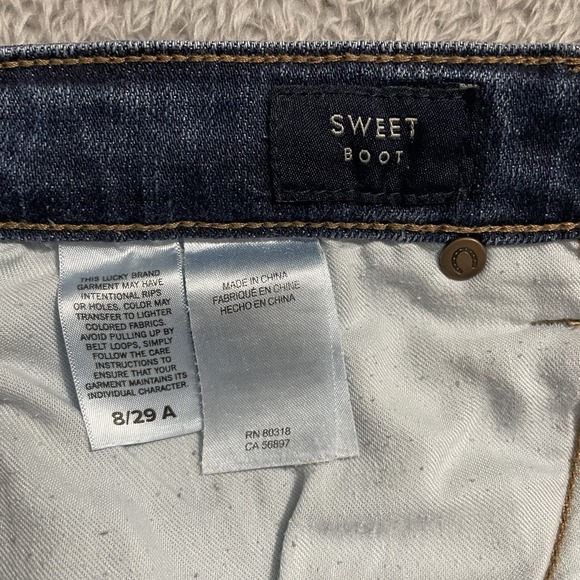 Lucky‎ Brand Jeans Women's Size 8/29 Sweet Boot Blue Denim Stretch Medium Wash - Picture 3 of 10